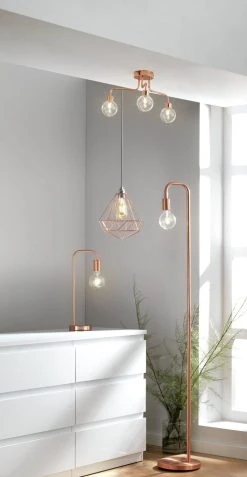 Habitat Rayner Steel LED Desk Lamp - Rose Gold -Habitat shop 8899031 R Z002C