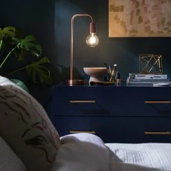 Habitat Rayner Steel LED Desk Lamp - Rose Gold -Habitat shop 8899031 R Z003C