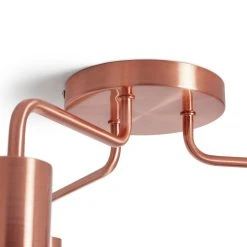 Habitat Rayner Steel LED Flush Ceiling Light - Rosegold -Habitat shop 8927226 R Z003A
