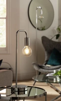 Habitat Rayner Steel LED Table Lamp - Chrome -Habitat shop 8959328 R Z002C