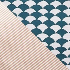 Habitat Cotton Scallop Teal Reversible Bedding Set - Double -Habitat shop 8985684 R Z017A