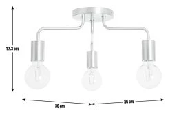 Habitat Rayner Steel 3 Light LED Flush Ceiling Light - Brass -Habitat shop 9048946 R Z017A