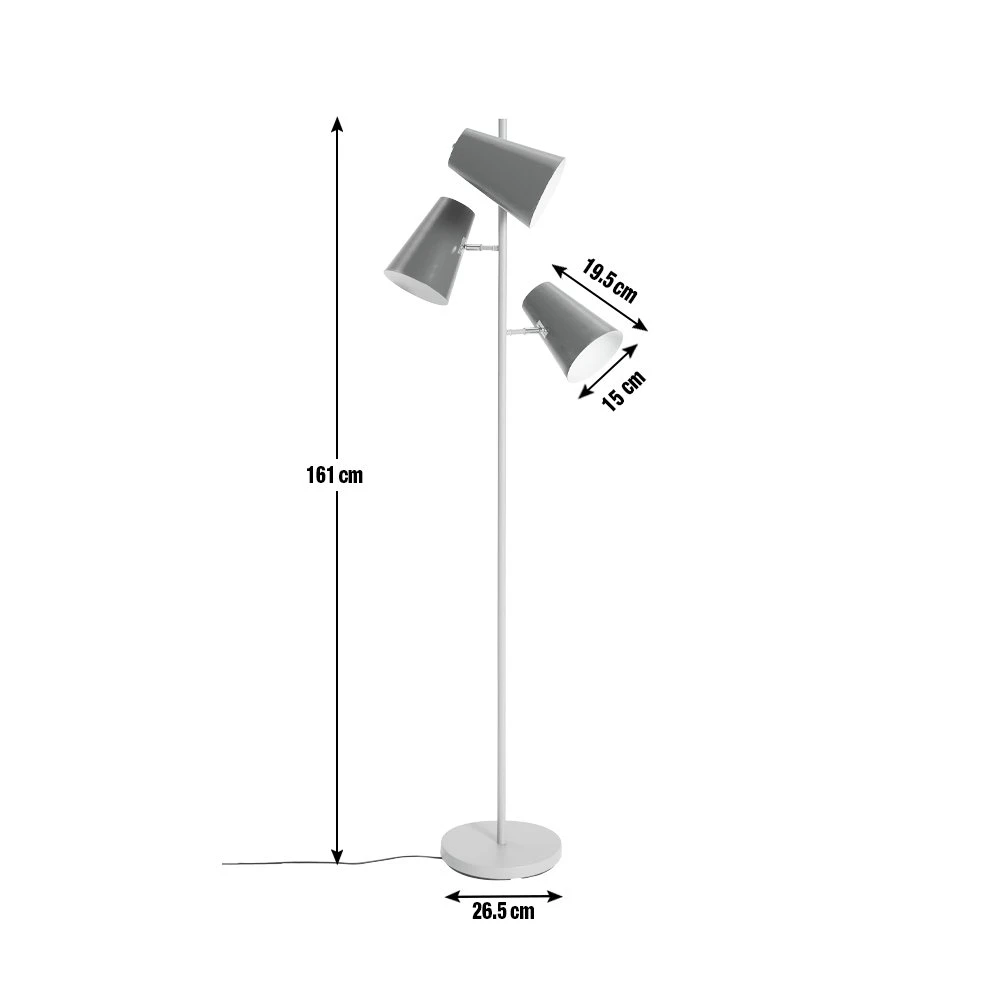 Habitat 3 Light Floor Lamp Habitat 3 Light Floor Lamp -Habitat shop 9168187 R Z001E