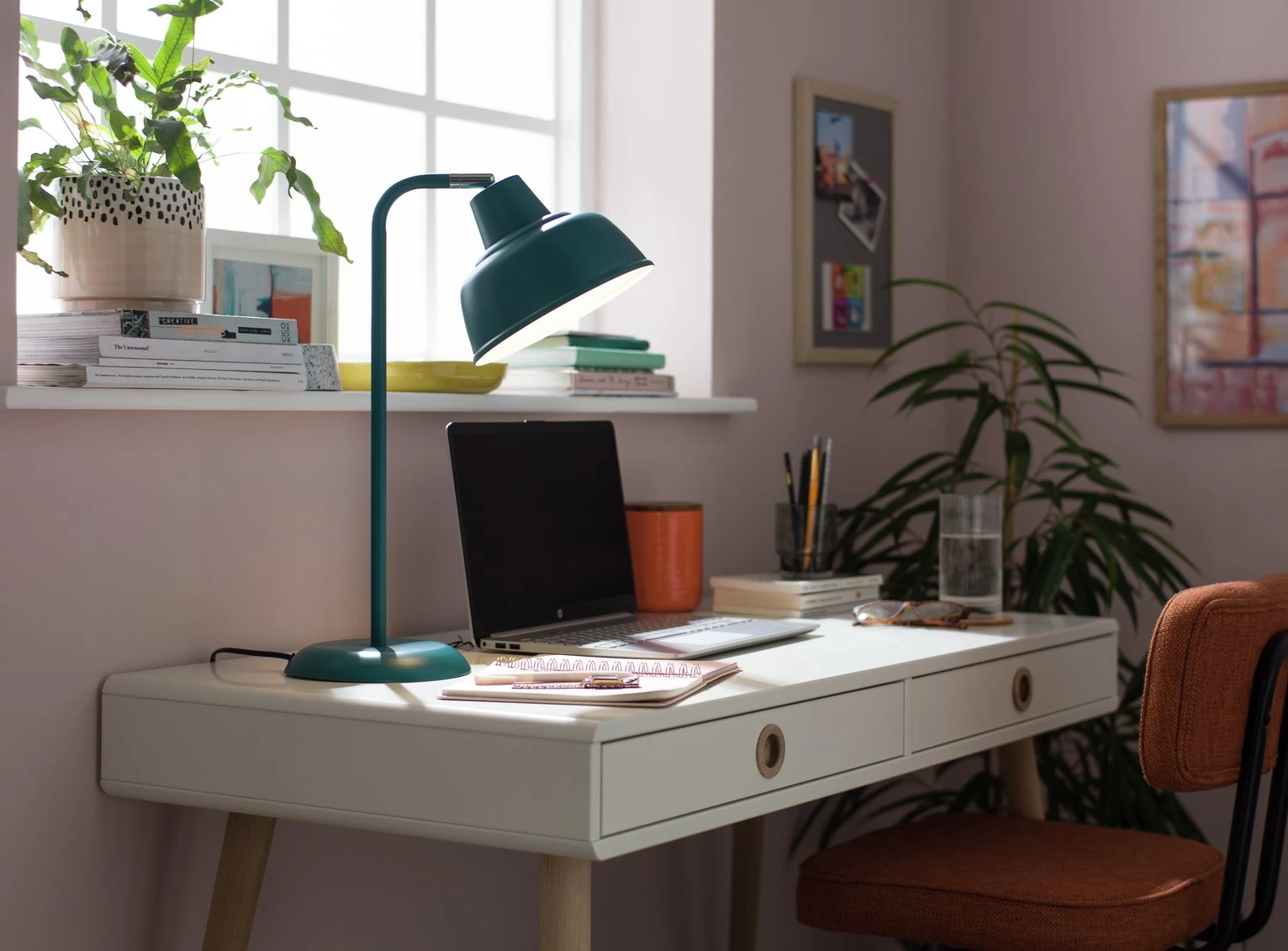 Habitat Benson Steel LED Table Lamp - Blue 4 Habitat Benson Steel LED Table Lamp - Blue - Image 2