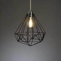Habitat Kanso Wire Pendant Shade - Black -Habitat shop 9199462 R Z002A