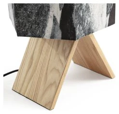 Habitat Whiteleaf Printed Column Floor Lamp - Black & White 17 Habitat Whiteleaf Printed Column Floor Lamp - Black & White -Habitat shop 9201910 R Z003A