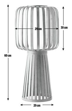 Habitat Achille Bamboo Table Lamp - Walnut & White 12 Habitat Achille Bamboo Table Lamp - Walnut & White -Habitat shop 9202414 R E001