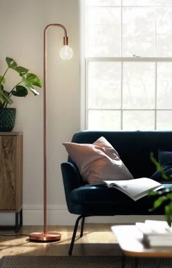 Habitat Rayner Floor Lamp - Rose Gold -Habitat shop 9222061 R Z003C