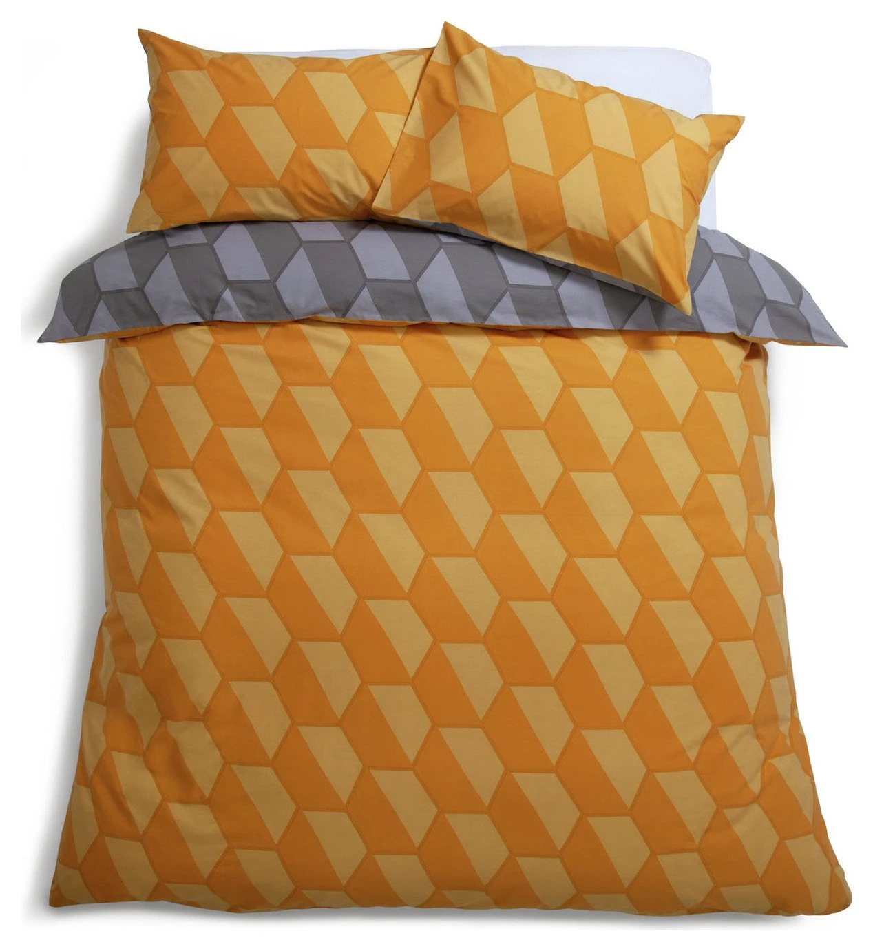 Habitat Industrial Geo Grey Reversible Bedding Set - Single 7 Habitat Industrial Geo Grey Reversible Bedding Set - Single - Image 5