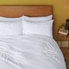 Habitat Cotton Tufted Leaf White Bedding Set - Double -Habitat shop 9328587 R Z001A