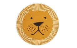 Habitat Kids Lion Face Circle Rug - Yellow - 100x100cm