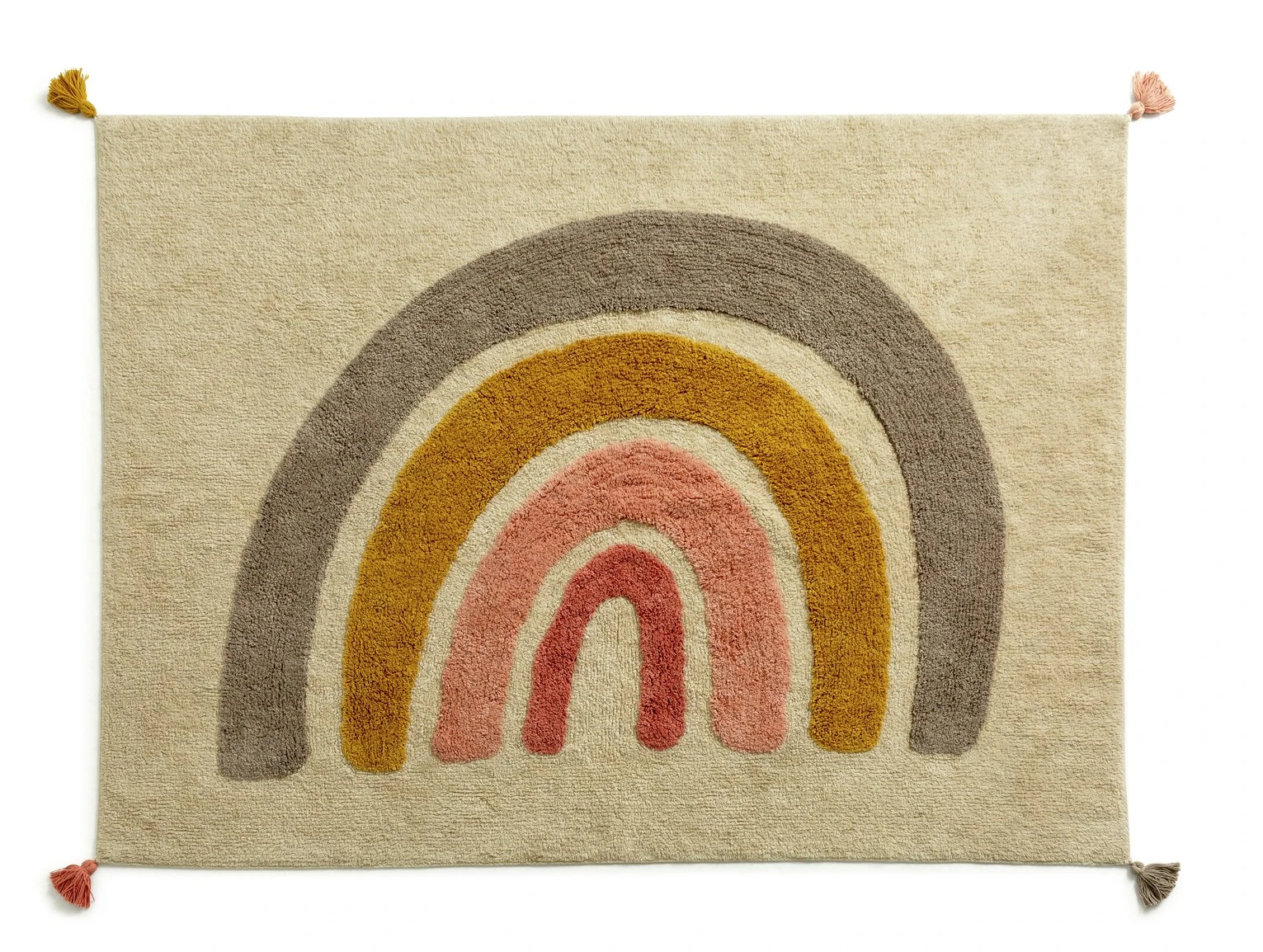 Habitat Kids Rainbow Tufted Flatweave Cotton Rug -120x170cm 3 Habitat Kids Rainbow Tufted Flatweave Cotton Rug -120x170cm