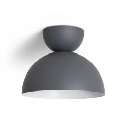 Habitat Metal Diablo Flush To Ceiling Light - Grey