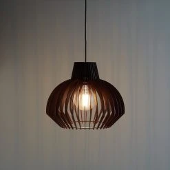 Habitat Achille Plywood Pendant Shade - Walnut -Habitat shop 9361025 R Z004C