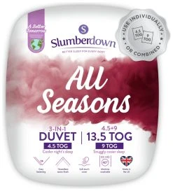Slumberdown All Seasons 4.5 Tog Duvet - Single