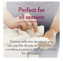 Slumberdown All Seasons 4.5 Tog Duvet - Single -Habitat shop 9379048 R Z003A