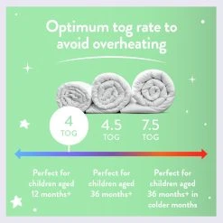 Slumberdown Anti Bacterial 4 Tog Kids Duvet - Toddler -Habitat shop 9379385 R Z004A