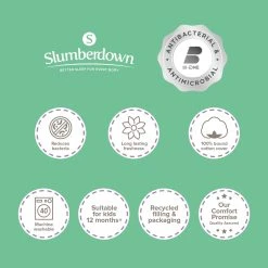 Slumberdown Anti Bacterial Soft Support Pillow - Toddler -Habitat shop 9379426 R Z015A