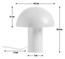 Habitat Ngami Mushroom Aluminium LED Touch Table Lamp-Orange -Habitat shop 9381672 R E001