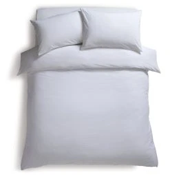 Habitat Stonewashed Cotton Plain White Bedding Set - Single