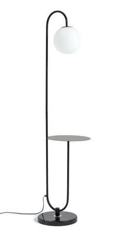 Habitat Sagara Opal Shelf Floor Lamp - Black