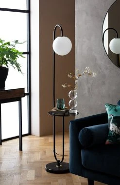 Habitat Sagara Opal Shelf Floor Lamp - Black -Habitat shop 9401318 R Z002C