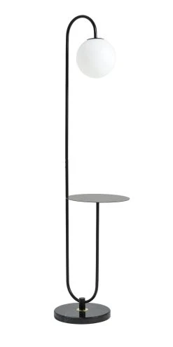 Habitat Sagara Opal Shelf Floor Lamp - Black -Habitat shop 9401318 R Z009A