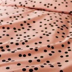 Habitat Cotton Dot Penny Pink & Black Bedding Set - Single -Habitat shop 9401882 R Z006A