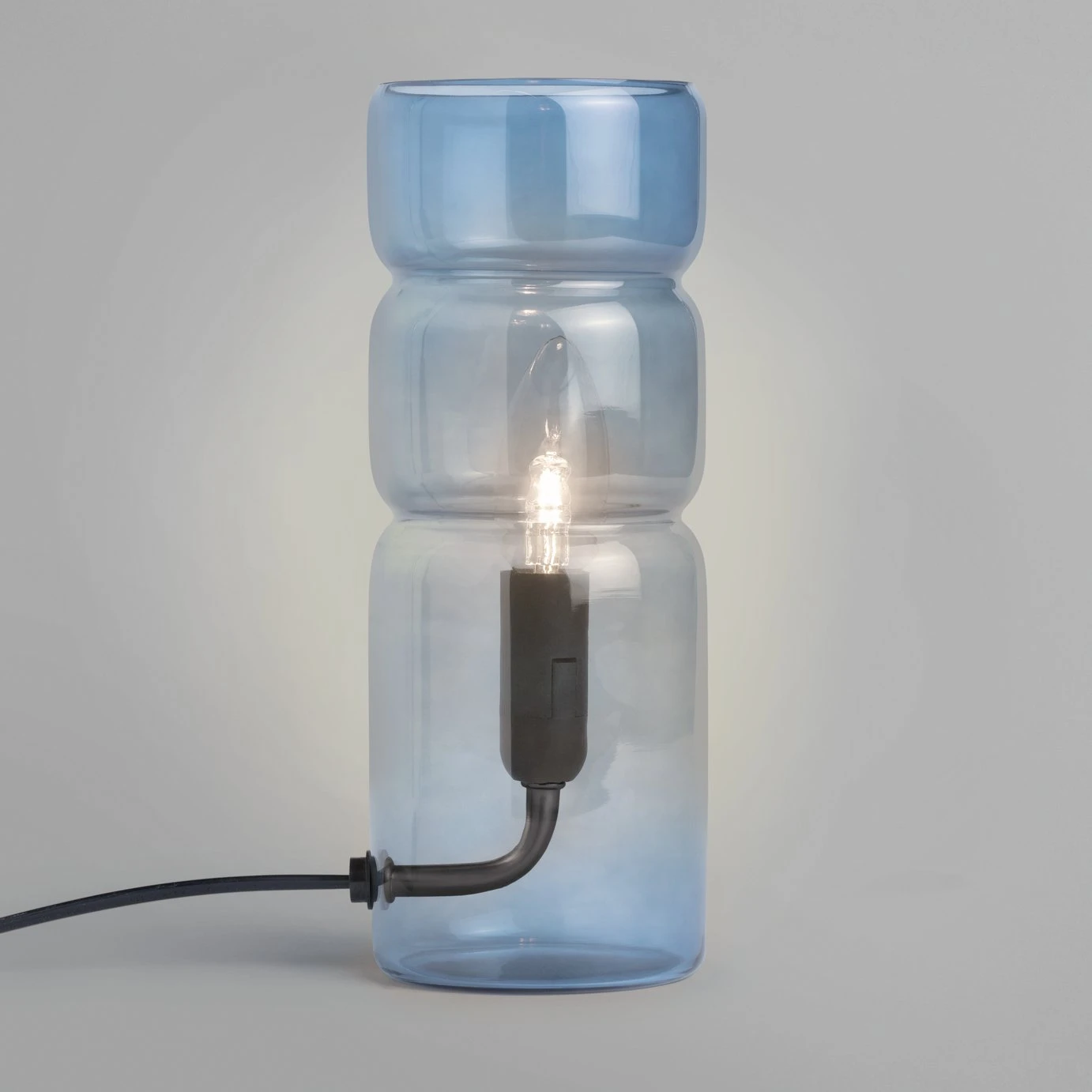 Habitat Parr Glass Column Table Lamp - Blue 4 Habitat Parr Glass Column Table Lamp - Blue - Image 2