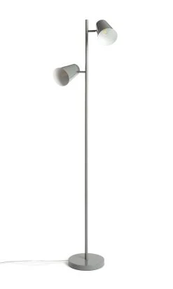Habitat Iras Double Head Floor Lamp - Grey