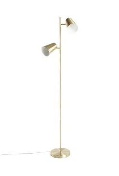 Habitat Iras Brass 2 Light Floor Lamp - Gold