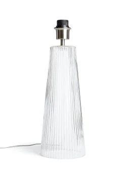 Habitat Le Marais Ribbed Glass Table Lamp Base Only - Clear