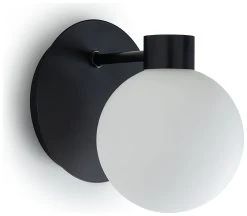 Habitat Salarino Opal Glass Bathroom Wall Light - Black