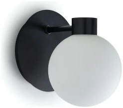 Habitat Salarino Opal Glass Bathroom Wall Light - Black -Habitat shop 9404999 R Z004A