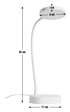 Habitat Mopsa LED Touch Desk Lamp - White -Habitat shop 9405132 R E001