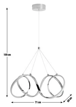 Habitat Spiral Metal LED Pendant Light - Chrome -Habitat shop 9405486 R E001