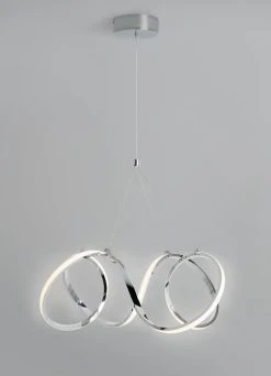 Habitat Spiral Metal LED Pendant Light - Chrome -Habitat shop 9405486 R Z001C