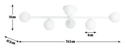 Habitat Alonso 6 Light Flush To Ceiling Light - White -Habitat shop 9405981 R E001