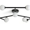 Habitat Alonso 9 Light Flush To Ceiling Light -Black & White -Habitat shop 9405998 R Z001A