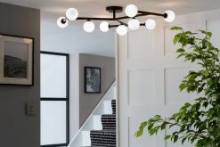 Habitat Alonso 9 Light Flush To Ceiling Light -Black & White -Habitat shop 9405998 R Z002C