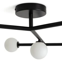 Habitat Alonso 9 Light Flush To Ceiling Light -Black & White -Habitat shop 9405998 R Z003A