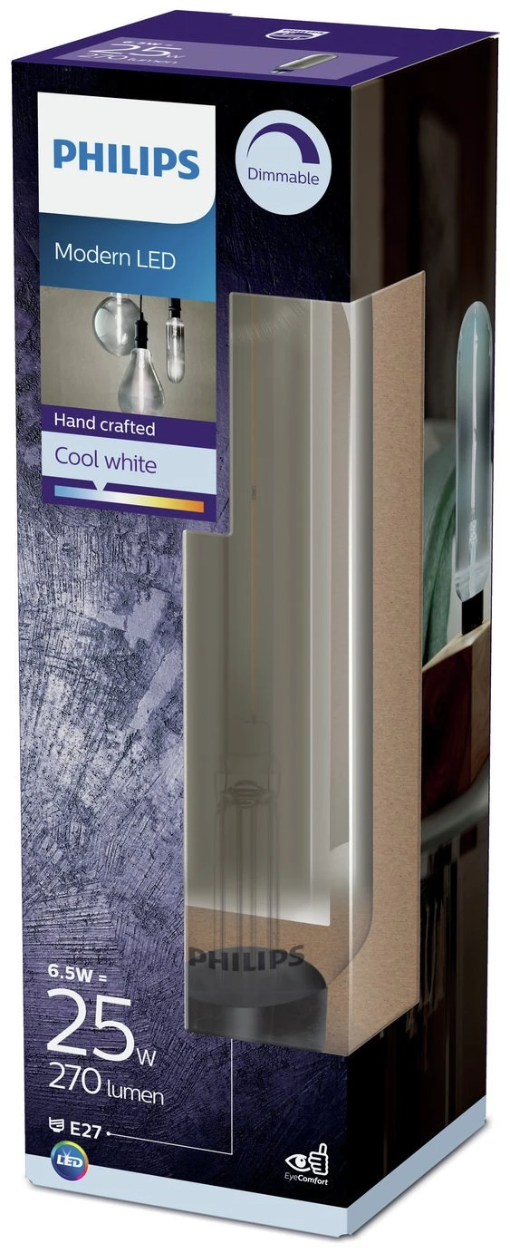 Philips LED Filament E27 6.5W (25W) Dim Giant Bulb - Smoky 4 Philips LED Filament E27 6.5W (25W) Dim Giant Bulb - Smoky - Image 2