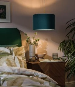 Habitat 30cm Velvet Shade - Teal -Habitat shop 9425181 R Z002C