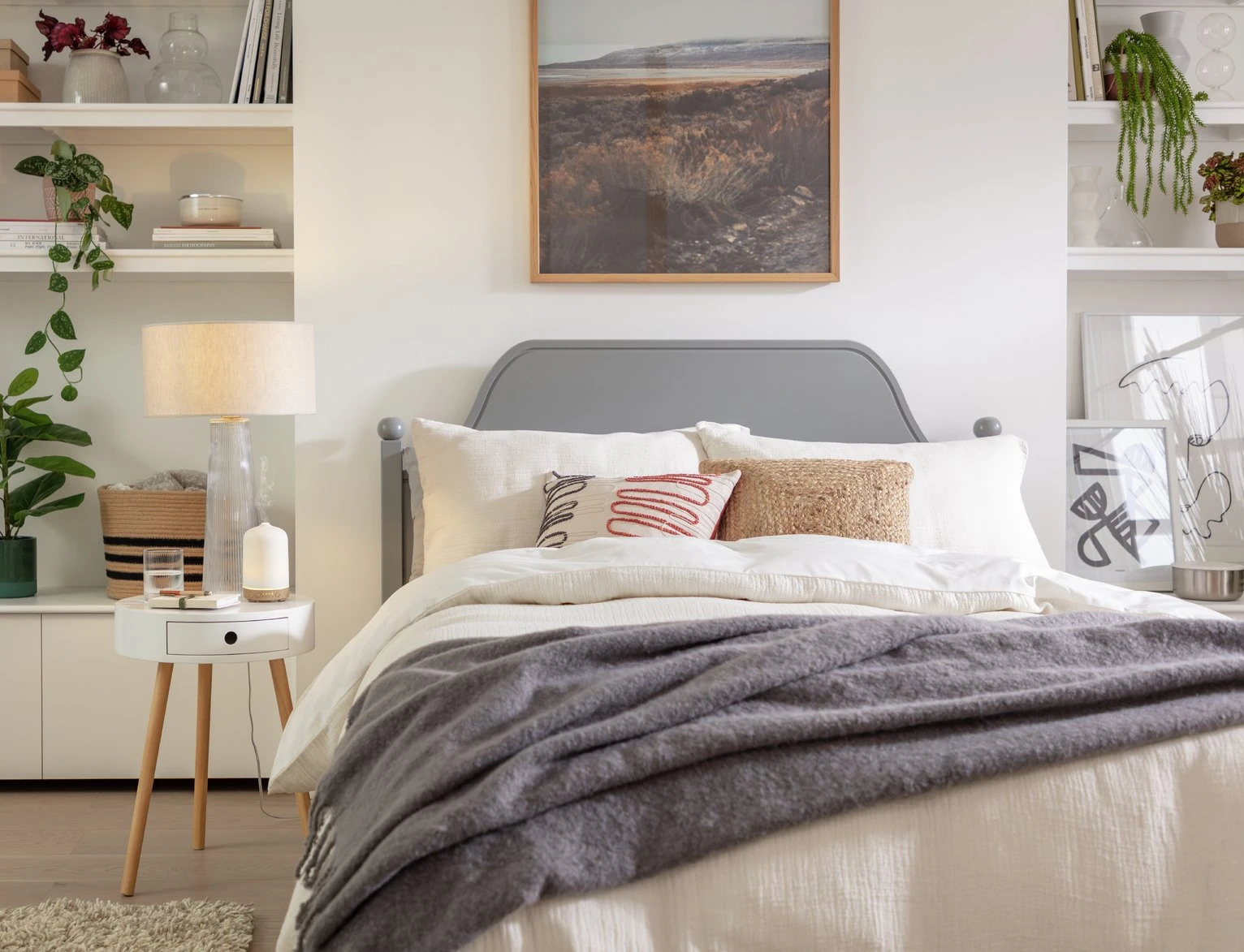 Habitat 35cm Linen Drum Shade - Oatmeal 7 Habitat 35cm Linen Drum Shade - Oatmeal - Image 5