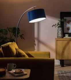 Habitat 40cm Velvet Shade - Navy -Habitat shop 9431508 R Z003C