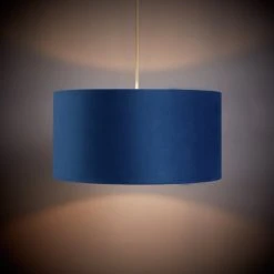 Habitat 40cm Velvet Shade - Navy -Habitat shop 9431508 R Z004C