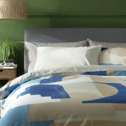 Habitat Geo Blue & Cream Bedding Set - Single -Habitat shop 9441897 R Z004A