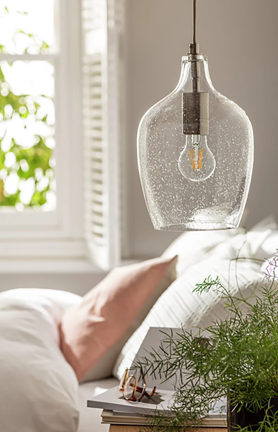 Habitat Abas Bubble Glass Pendant Light - Chrome 4 Habitat Abas Bubble Glass Pendant Light - Chrome - Image 2