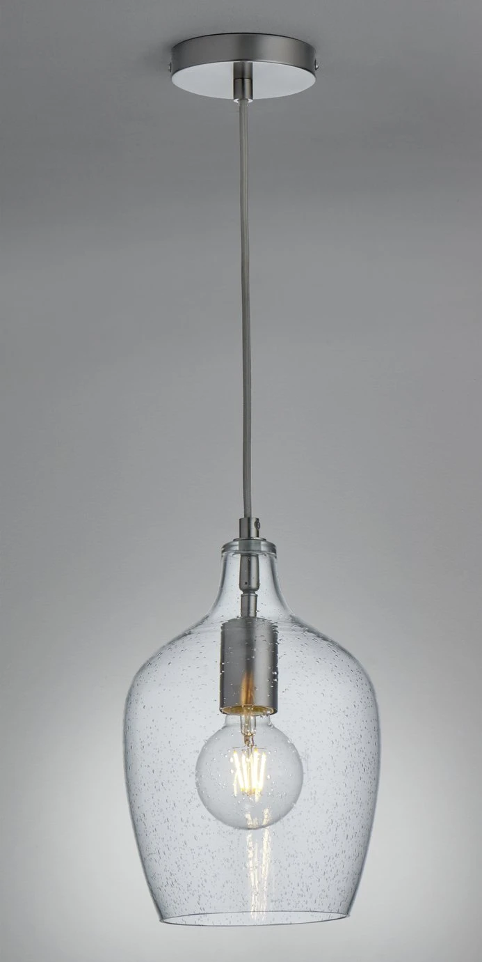 Habitat Abas Bubble Glass Pendant Light - Chrome 5 Habitat Abas Bubble Glass Pendant Light - Chrome - Image 3