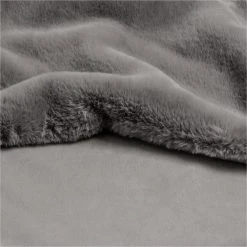Habitat Faux Fur Plain Throw - Grey - 125x150cm -Habitat shop 9454365 R Z003A